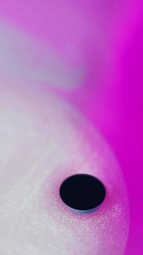 Glitter fluid drop paint water flow pink white ink Stock Footage 275126341