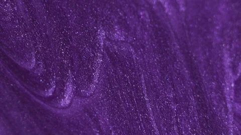 Glitter fluid spill paint bubbles purple blue ink Stock Footage 278847259