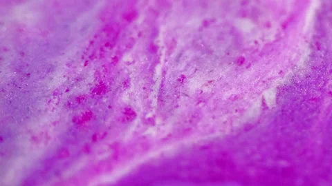 Glitter fluid spill paint mix pink white ink flow Stock Footage 274691247