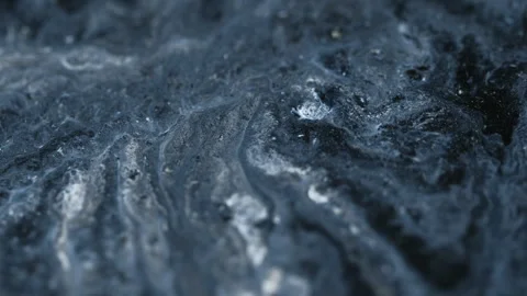 Glitter fluid texture ink wave silver mix paint Stock Footage 278179296