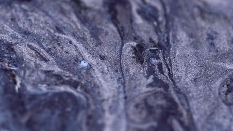 Glitter fluid texture shimmering ink silver paint Stock Footage 281133402
