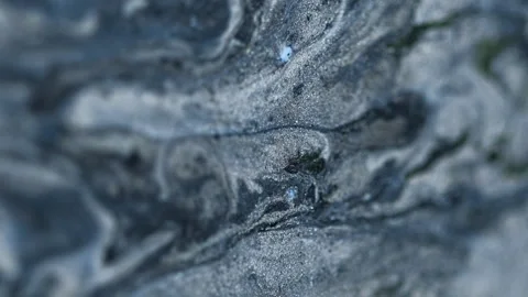 Glitter fluid texture shimmering ink silver paint Stock Footage 288744464