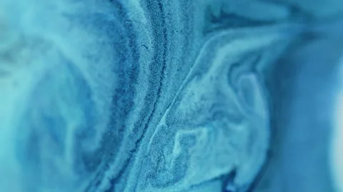 Glitter fluid wave ink spill blue paint water flow Stock Footage 281214144
