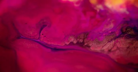 Glitter fluid wave paint drip pink purple ink flow Video stock 272985550