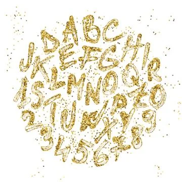 Glitter font Stock Illustration