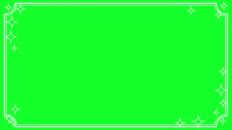 Glitter Frame. Loop. Green Screen, Chroma Key Stock Footage 332718409