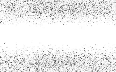 Glitter frame silver on white backdrop. Invitation or greeting card template Stock-Illustration