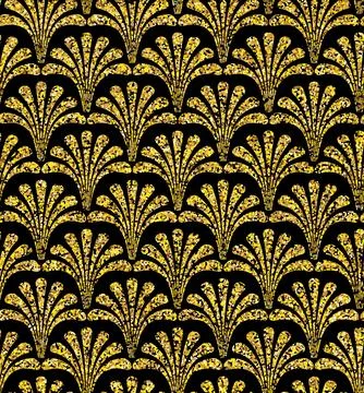 Glitter Geometric Art Deco Pattern Design. Illustrazione stock