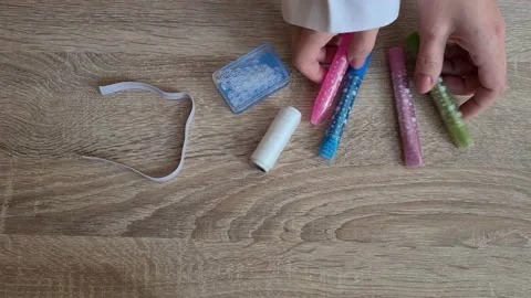 Glitter Glue Tubes Video stock 153860215