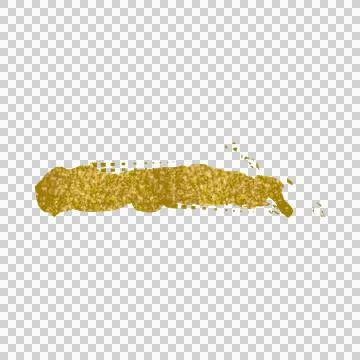 Glitter gold brush stroke style element vector Stock Illustration