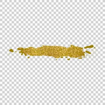 Glitter gold brush stroke style element isolated Stock Illustration