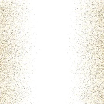 Glitter gold frame with space for text. Luxury glitter decoration border. Gol Stock Illustration