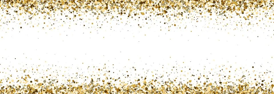 Glitter gold frame with space for text. Luxury glitter decoration. Golden spa Stock Illustration