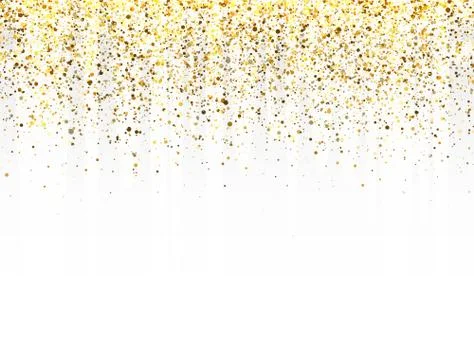 Glitter gold frame with space for text. Luxury glitter decoration. Golden spa Stock Illustration