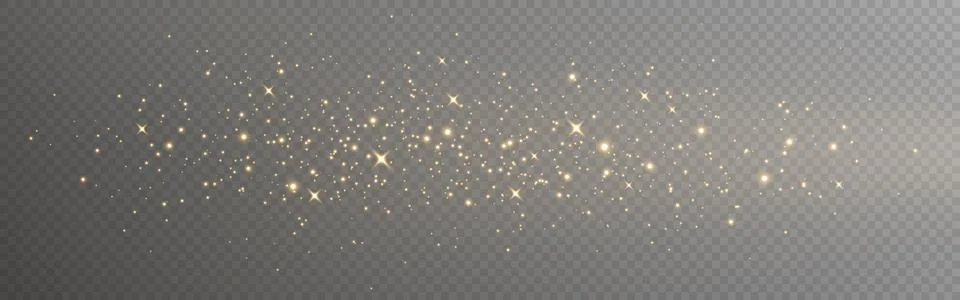 Glitter gold. Glowing dust effect. Shiny golden particles. Luxury sparkling Stock-Illustration