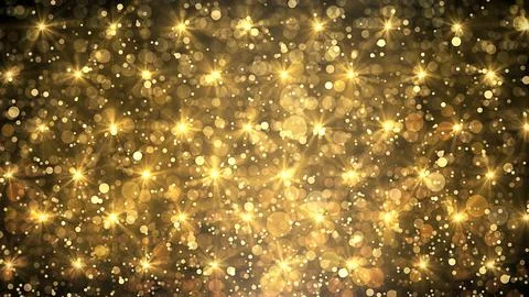 Glitter Gold Lights Stock Photos