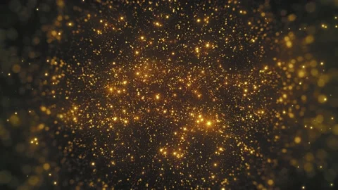 Glitter Gold Particles Abstract Background Stock Footage 135824335
