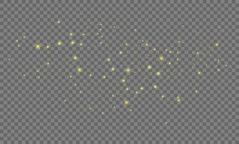 Glitter gold particles background effect for luxury greeting card. Sparklin.. Stock Illustration