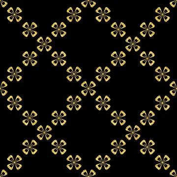 Glitter gold seamless arabesque pattern, shimmer shining arabic black gold ba 스톡 일러스트