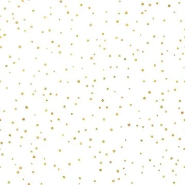 Glitter gold seamless pattern with polka dots. Hipster trendy effect. EPS 10 Illustrazione stock