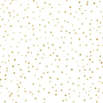 Glitter gold seamless pattern with polka dots. Hipster trendy effect. EPS 10 Stock Illustration