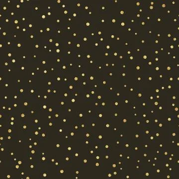 Glitter gold seamless pattern with polka dots. Hipster trendy effect. EPS 10 스톡 일러스트