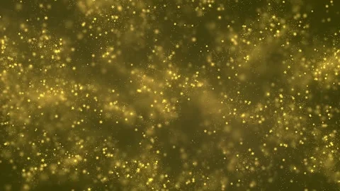 Glitter of golden particles, abstract background, flickering particles with boke Stock Footage 263115004