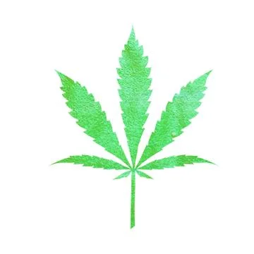 Glitter green cannabis leaf vector Stock Illustration