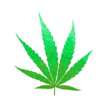Glitter green cannabis leaf vector Stock Illustration