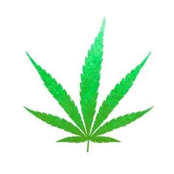 Glitter green cannabis leaf vector Stock Illustration