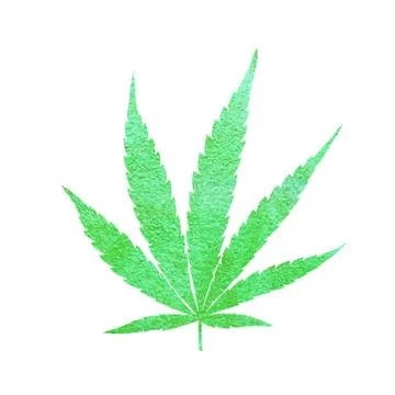 Glitter green cannabis leaf vector Stock Illustration