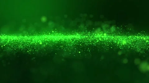 Glitter Green Particles Animation. Glowing Dust. Stock Footage 209635791