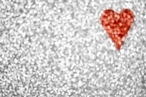 Glitter Heart Background Stock Photos