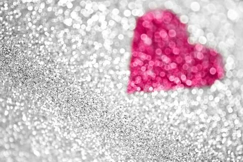 Glitter Heart Background Stock Photos