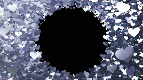 Glitter Heart Frame 1 Ch Silver Stock Footage 102894184