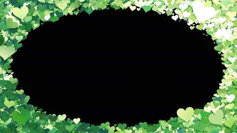 Glitter Heart Frame 1 Dh Green 스톡 동영상 102895099