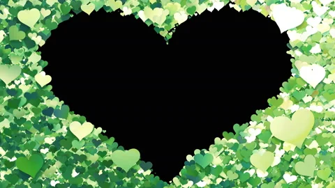 Glitter Heart Frame 1 Hh Green 스톡 동영상 102896455