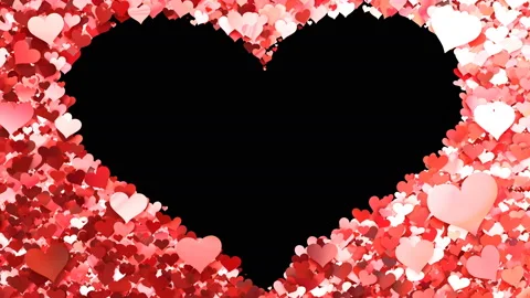 Glitter Heart Frame 1 Hh Red Stock Footage 102896648
