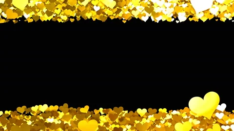 Glitter Heart Frame 1 Sh Gold Vídeos de archivo 102897489