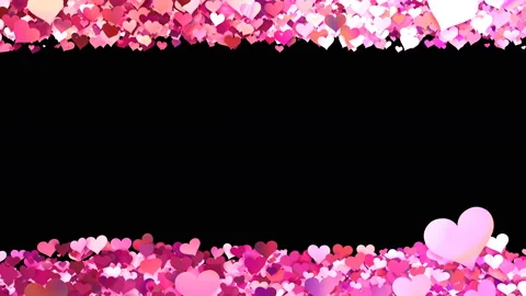 Glitter Heart Frame 1 Sh Pink Stock-Footage 102897592