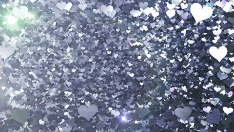 Glitter Heart Frame 2 Ah Silver Flash 4k Stock Footage 104068254