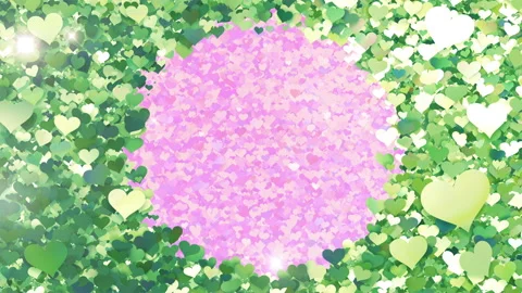 Glitter Heart Frame 2 Ch Green Flash 4k Stock Footage 103978905