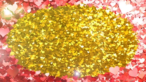 Glitter Heart Frame 2 Dh Red Flash 4k Stock Footage 103991790