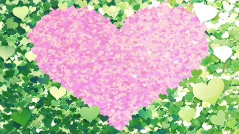 Glitter Heart Frame 2 Hh Green 4k Stock Footage 103995610