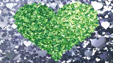 Glitter Heart Frame 2 Hh Silver 4k Video stock 103998632