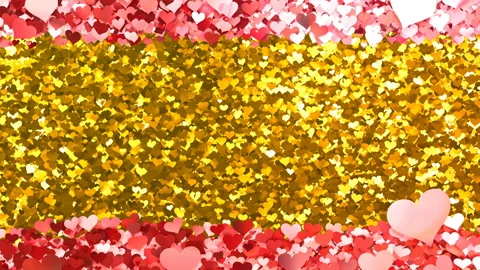 Glitter Heart Frame 2 Sh Red 4k Stock Footage 104003652