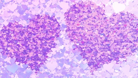 Glitter Heart Frame 2 Wh Violet 4k Stock Footage 104023276