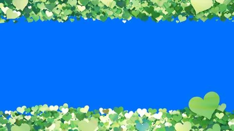 Glitter Heart Frame background 3D illustration 5 Sh Green 08 Stock Illustration