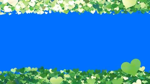 Glitter Heart Frame background 3D illustration 5 Sh Green 14 Stock Illustration