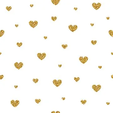 Glitter heart repeat pattern Stock Illustration